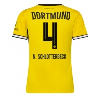 Camisa de Futebol Borussia Dortmund Nico Schlotterbeck #4 Equipamento Principal Mulheres 2026-27 Manga Curta